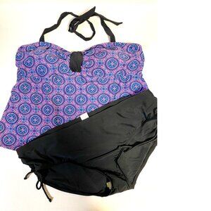 NEW 2pc Xhilaration Tankini Top 3; Xhilaration Bikini 3 Plus Size Swimwear #052